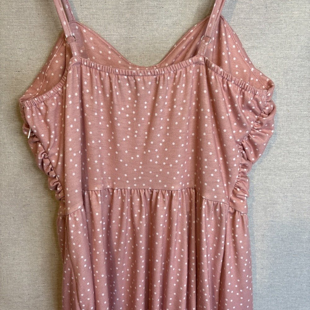 Drimmaks Womens Polka Dot Dress Small Cottagecore Sundress‎ Pink Feminine Flirty - Picture 6 of 9